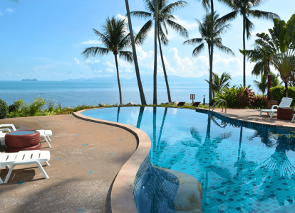 4-bedroom sea view villa Bang por beach